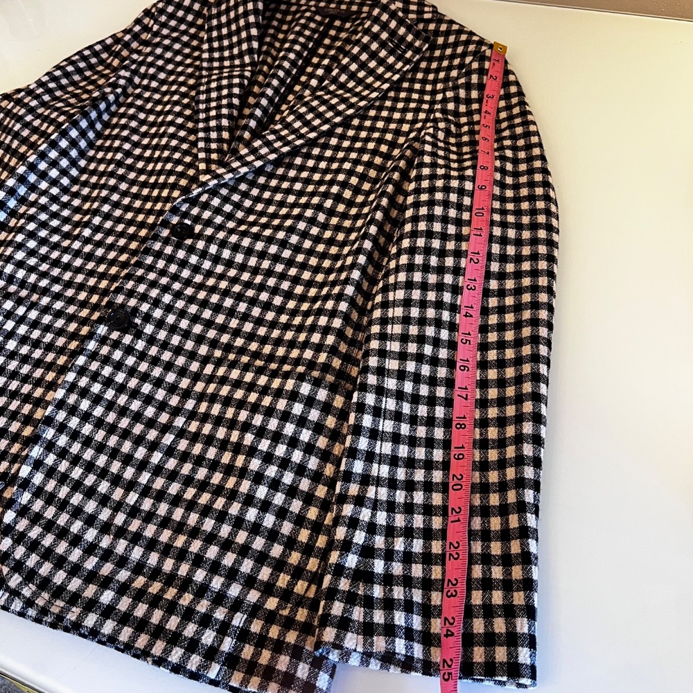 CIRCOLO 1901 Black White Check Blazer Italian Knit Jacket Gingham Stretch Tailor - Picture 10 of 16